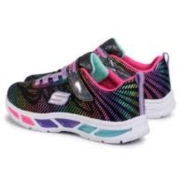 Skechers Size 13 Black and Pink Sneakers with Sporty Mesh Design - Picture 5 of 6